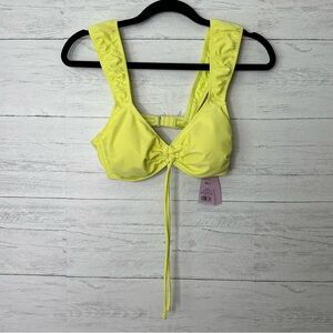 🌈 wild fable NWT yellow bikini top size M 8/10